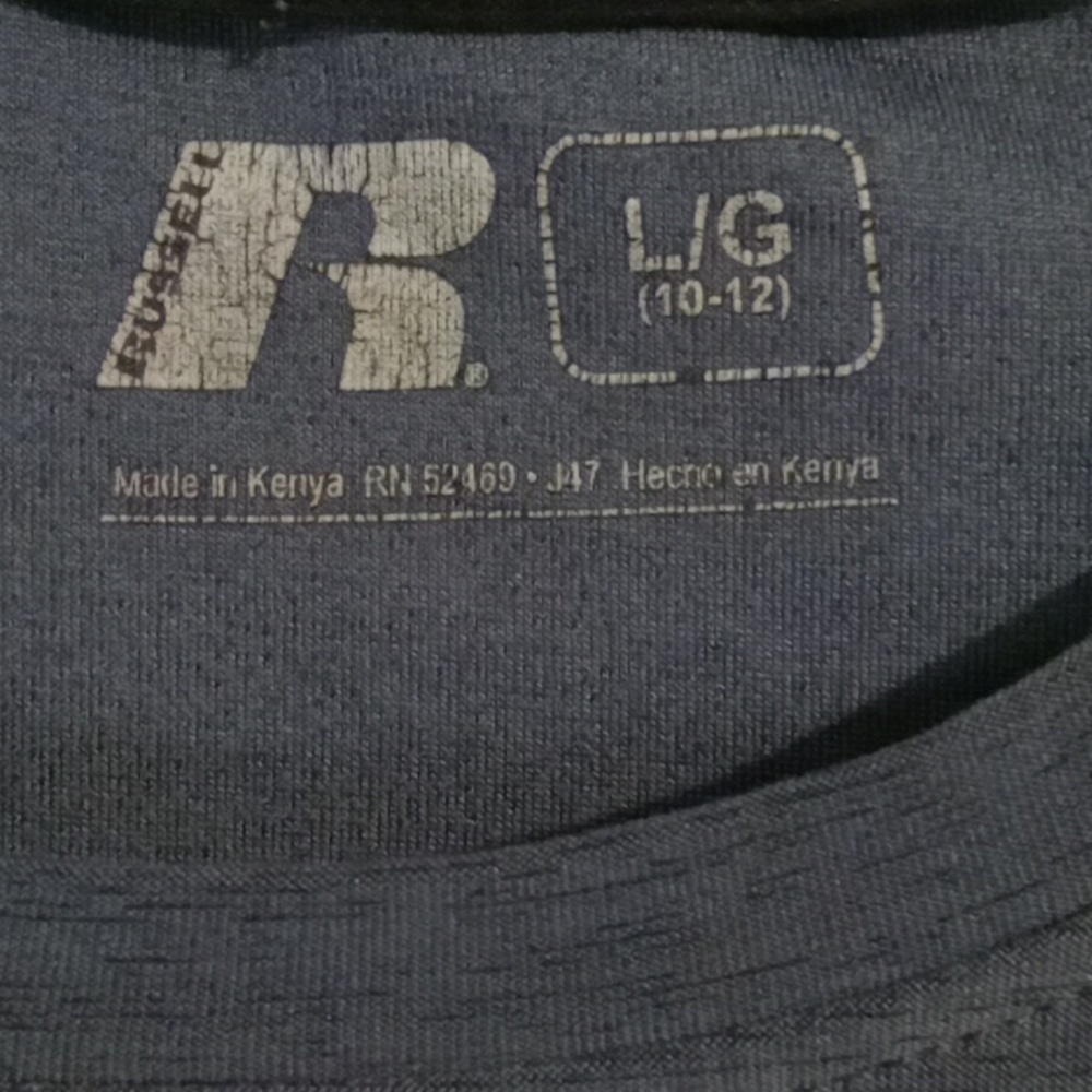 Russell Athletic Kids Dark Gray Long Sleeve Tee - Picture 3 of 4